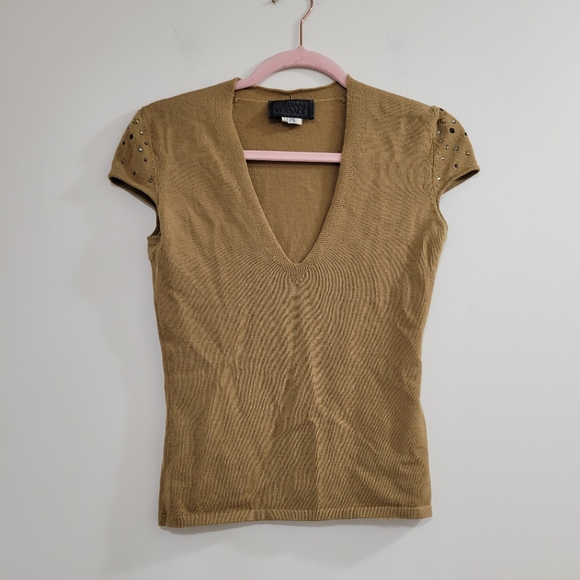 Gianni Versace wool neck short sleeve ssweater 40 - Picture 1 of 5